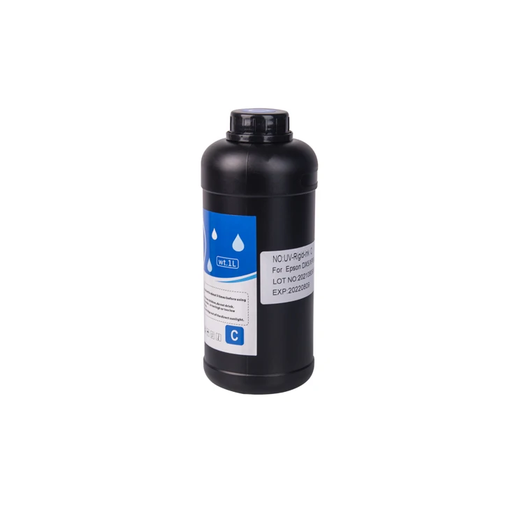 Odorless Digital Pvc Pcb Metallic Ceramic Tiles Glass DX5 Head LED Curable UV Ink for Epson Mimaki