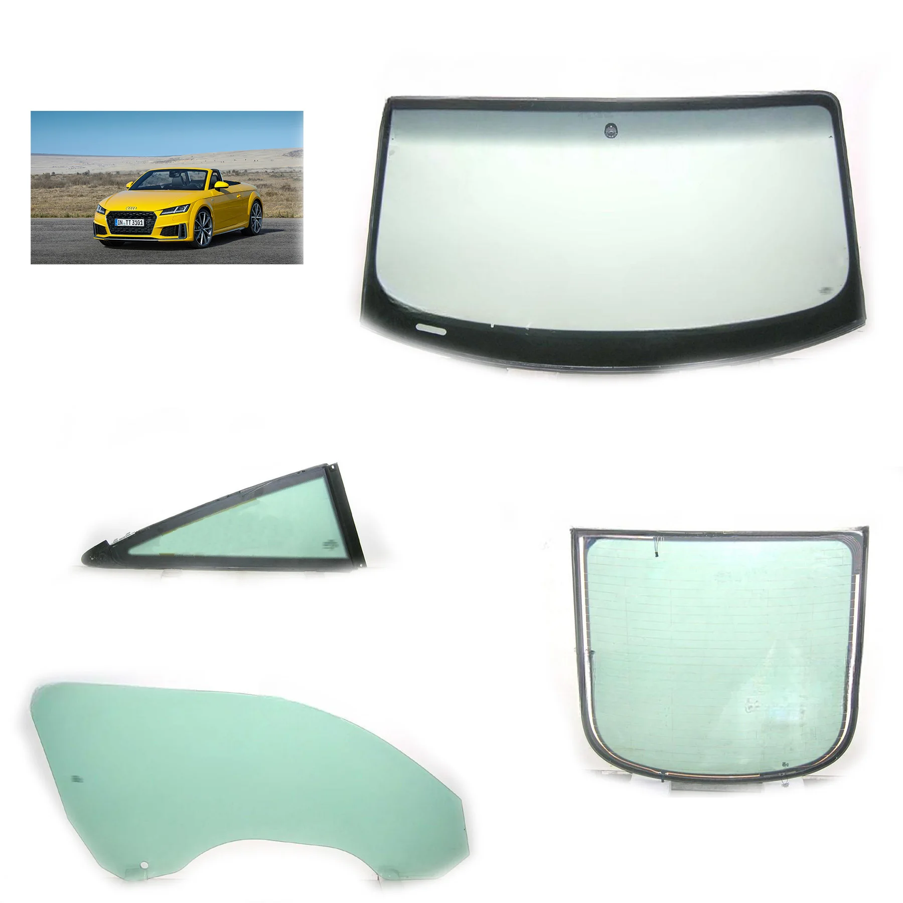 Audi TT Windshield Glass Sunroof Car Glass Auto Glass Parts