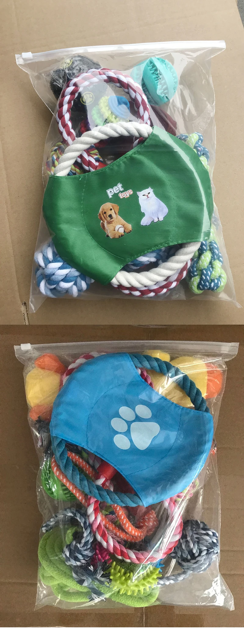 Wholesale Durable Cotton Rope Dog Toys 10 Pack Gift Set Free Assortment