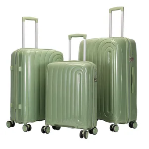 custom logo New Neoprene Material Rolling Luggage Set 20 24 28inch Large Capacity Zipper Lightweight Suitcase