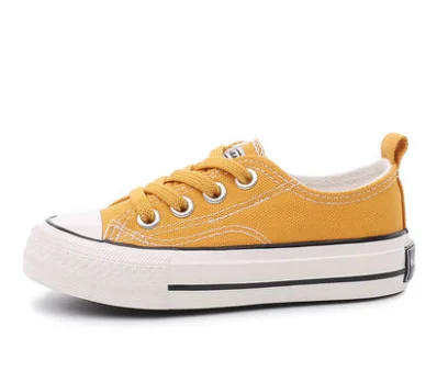 C7100 HUANQIU, новая парусиновая Детская Обувь На Шнуровке Для девочек и мальчиков, для школьной прогулки