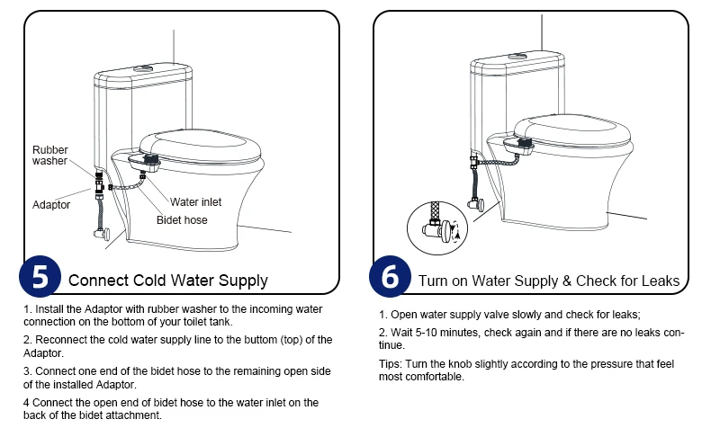 Cold Water Slim Bidet with Dual Nozzle, Custom Postpartum Care Bidet, Bathroom Muslim Toilet Seats For Disabled details