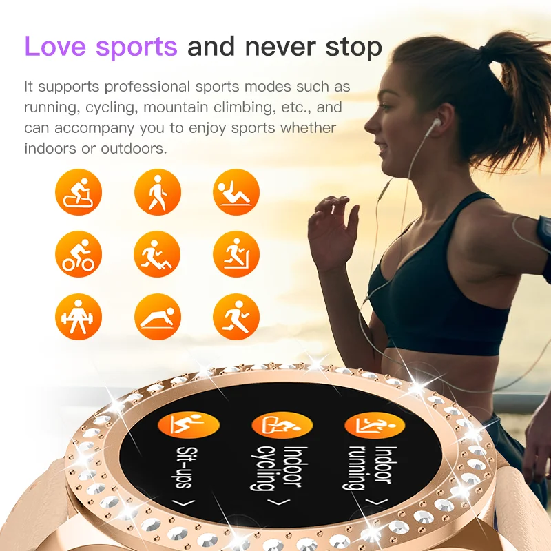 New HW26 MINI 1.35 Inch Lady Rose Gold Smart Watch Chatgpt Voice Assistant Heart Rate Detection NFC Sleep Detection