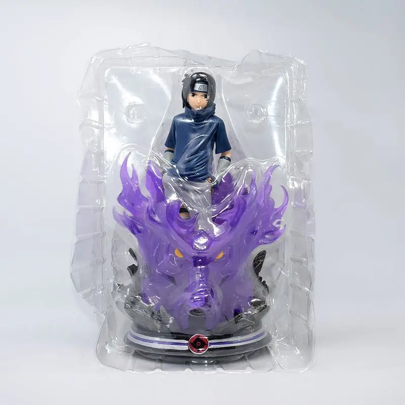 Anime naruto shippuden figura 25cm uchiha sasuke infância sasuke gk pvc  figura de ação modelo collectible estátua boneca brinquedo miúdo gif