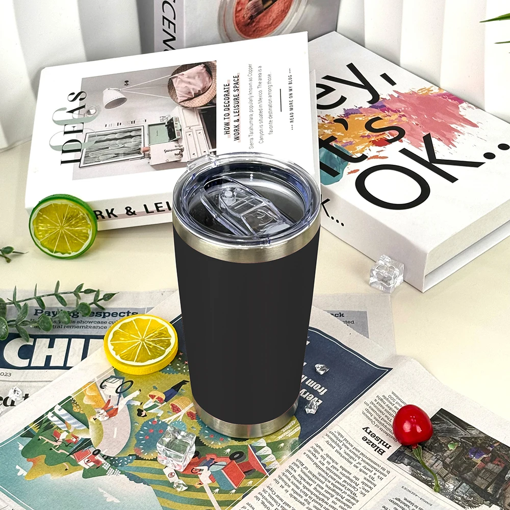 Customizable 20oz Tumbler with Lid Stainless Steel Tumbler Travel ...