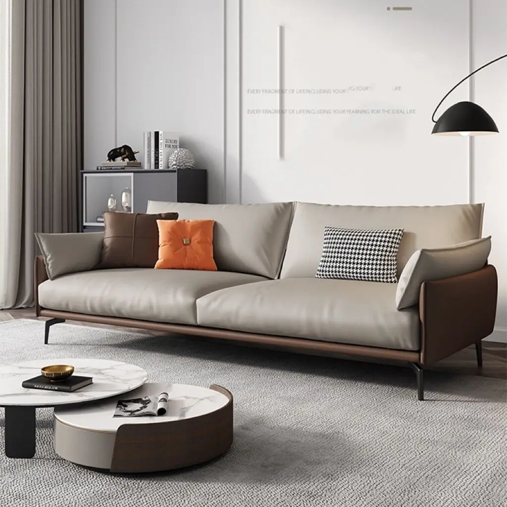 Nordic Luxury Technology Cloth Corner Fabric Sofa Set