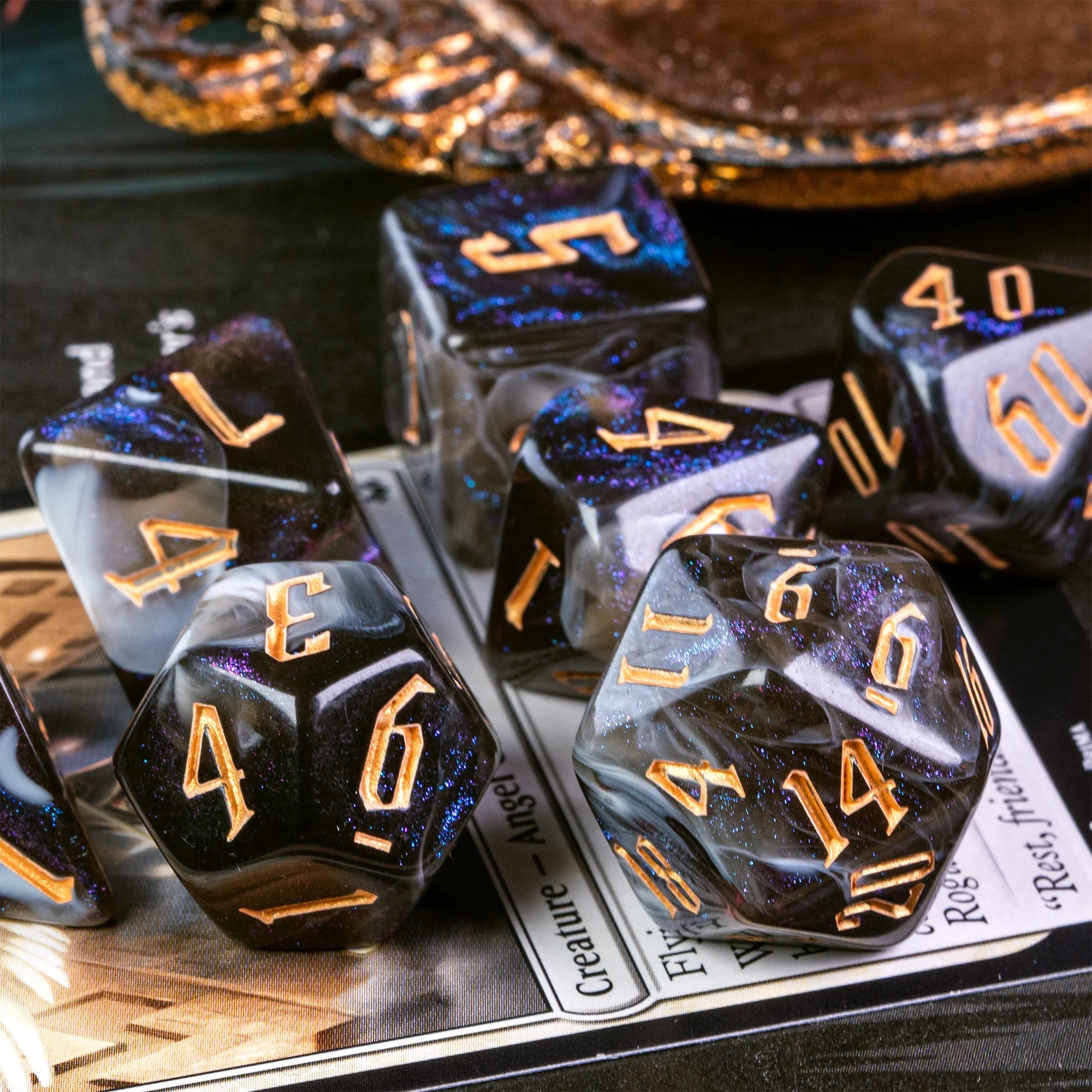 Пластиковые многогранные игровые кости Udixi с логотипом под заказ Подземелья и Драконы набор акриловых костей ролевая игра 2 смешанных