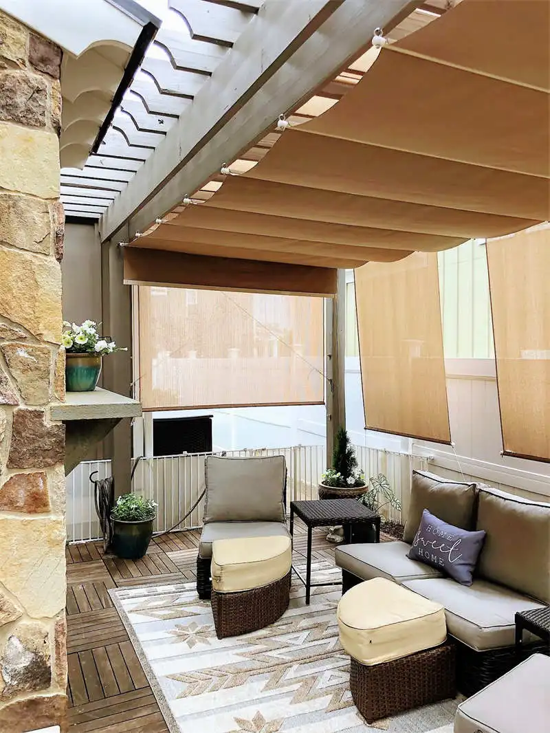 Telescopic Wave Sun Shade Net Retractable Shade Canopy