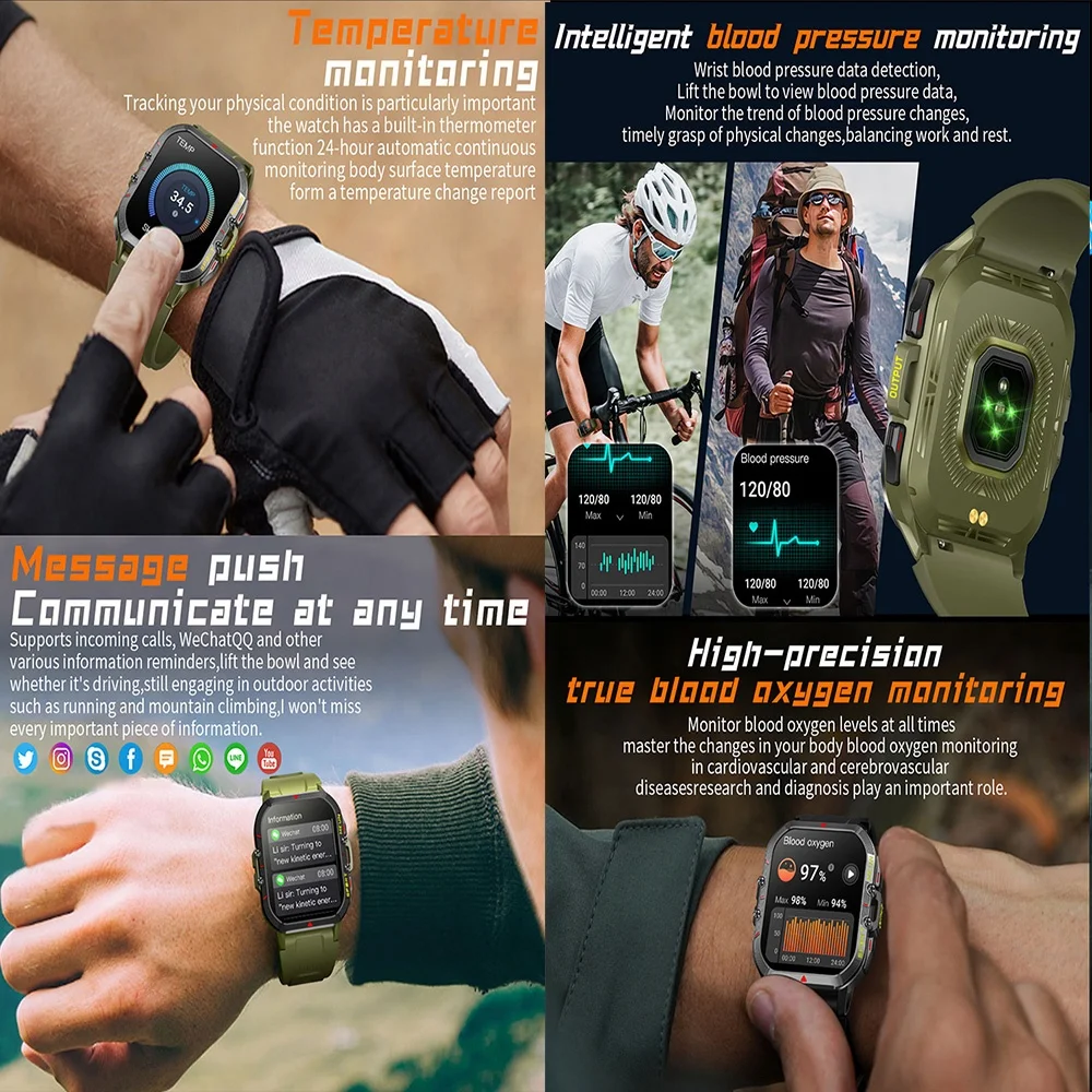 QX11 Smart Watch Waterproof, Fitness, and SOS Features