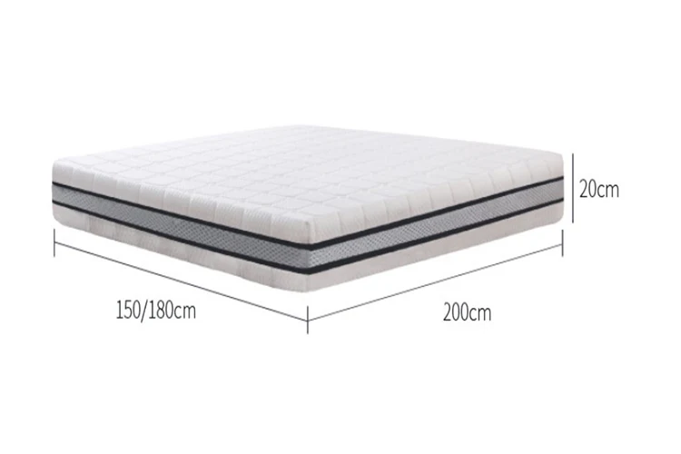 Bedroom furniture queen size cheap memory foam pillow wholesales spring pocket mattress