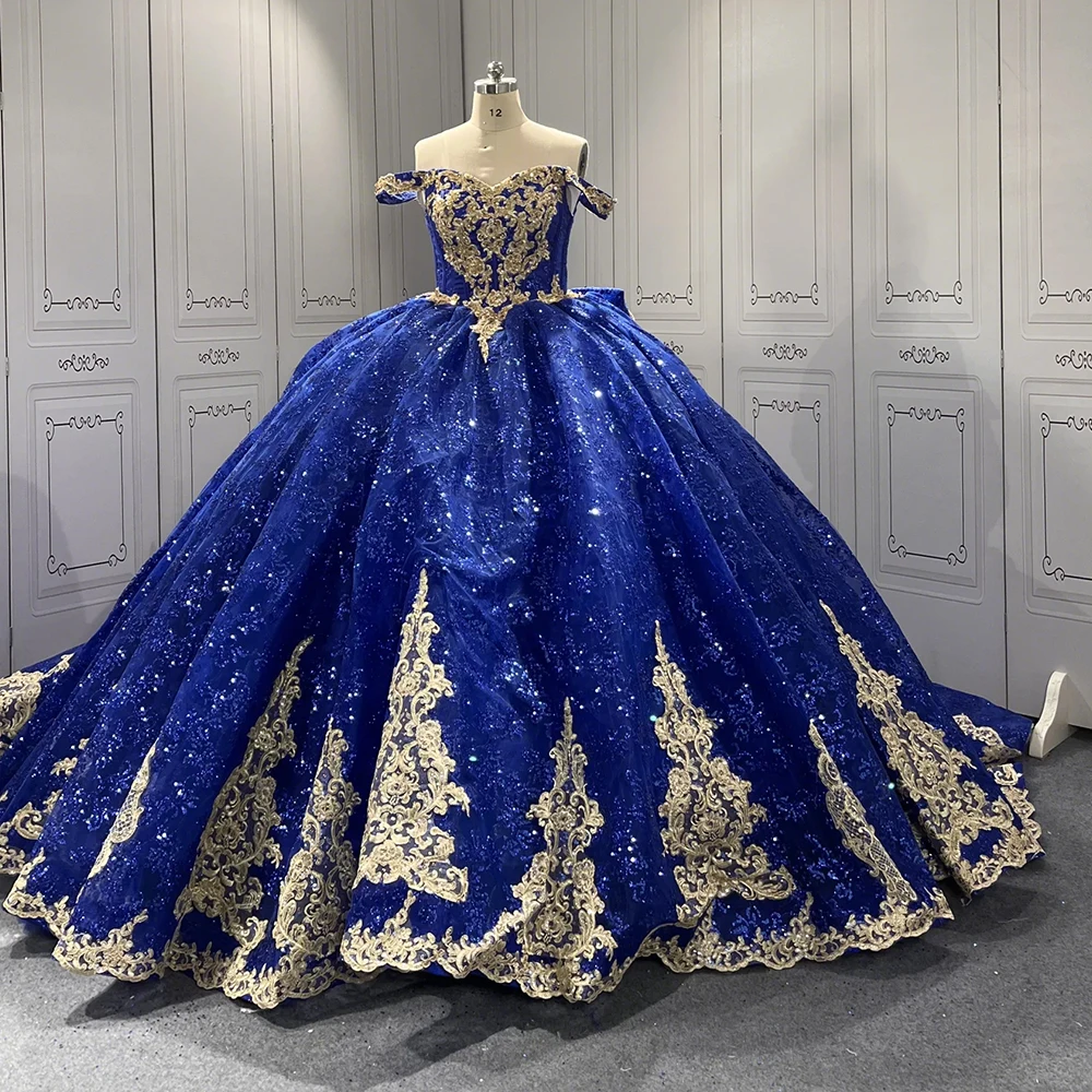 Modern Royal Blue Quinceanera Dresses Off Shoulder Sequin Appliques Corset Puffy Ball Gown Prom Dress Vestidos Lsmu29-1 Modern Royal Blue Quinceanera Dresses Off Shoulder Sequin Appliques Corset Puffy Ball Gown Prom Dress Vestidos Lsmu29-1