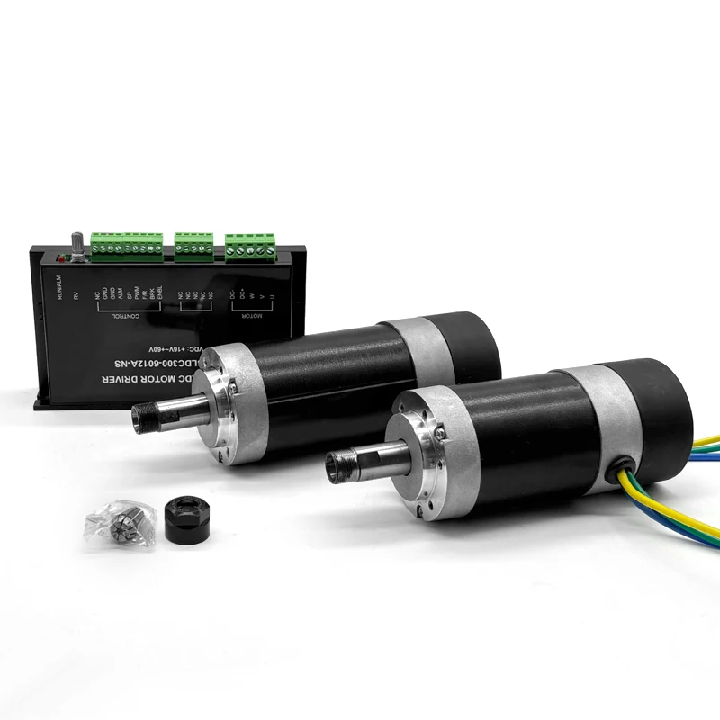 空冷ブラシレススピンドルモーターキット 高速 12000rpm DC 12-48V 300W ER11 400W ER16 CNC  高速12000rpm DC 12-48V 300W ER11 400W ER16 CNCスピンドルモーター空冷キット電源 彫刻機部品 500W CNCスピンドル空冷モーター  ER11 ER16 コレットチャック 0.5KW 調整可能 ... 高速12000rpm DC 12-48V 300W ER11 400W ER16 CNCスピンドルモーター空冷キット電源 彫刻機部品