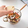 Amber (cup+bamboo lid+wooden handle spoon)