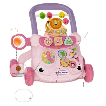 2024 New Desgin arrival Multifunctional Lion baby walker toys with music water tank for baby