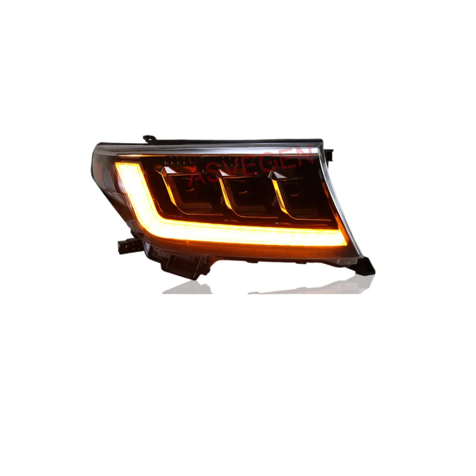 NEW Style Modified Lighting System Led Headlights for Land Cruiser Lc200 2008-2016 Head Lamp Angel Eye 3 Lens Fj200 Lc200