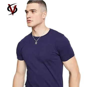 Muscle Fit 95% Bamboo 5% Spandex Men's T Shirts Slim Fit Tee Shirt for Men