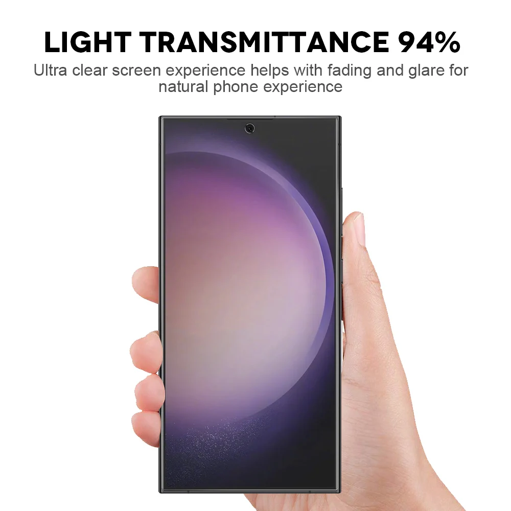 For Galaxy S24 Series Tempered Glass Fingerprint ID Unlock Screen Protector for Samsung S24 with Auto Alignment Tool