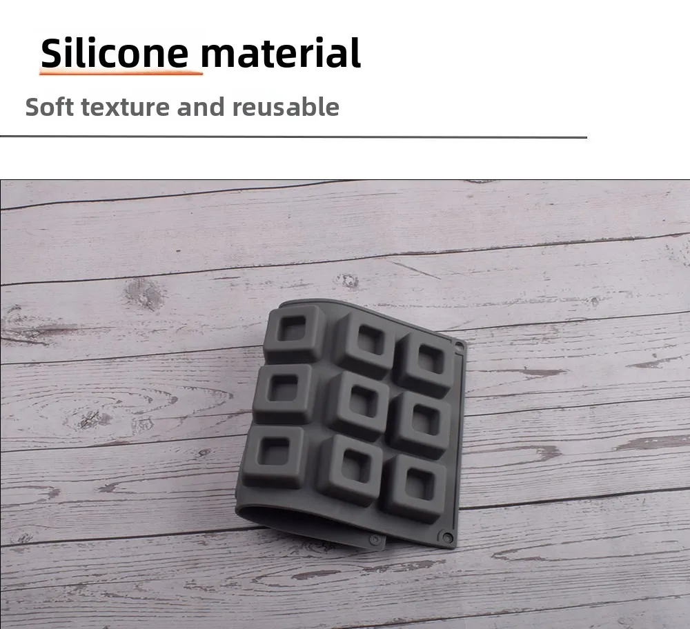 15-Grid Square Silicone Oven Mold for Cake Cookie Chocolate & Candy Baking High Temperature Resistant DIY Baking Tools details