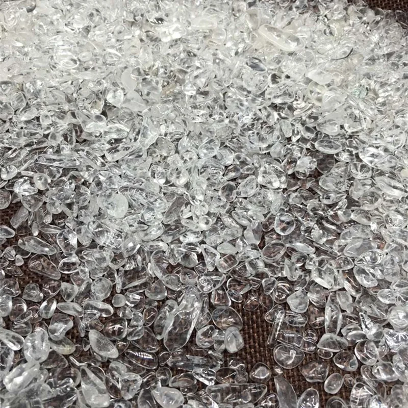Оптовая продажа, натуральный прозрачный кварцевый кристалл, гравий Macadam, 5-7 мм, для продажи