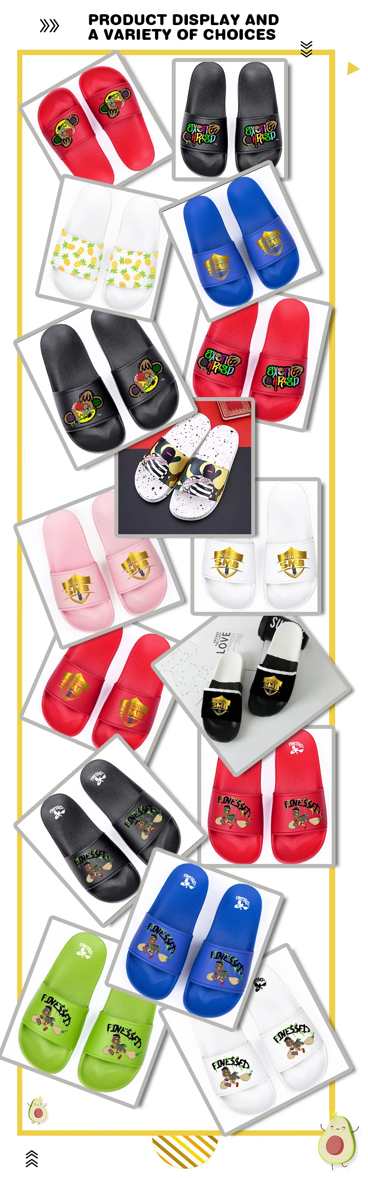 Custom Flip Flops Custom Printed Slippers Slides Footwear Custom Logo