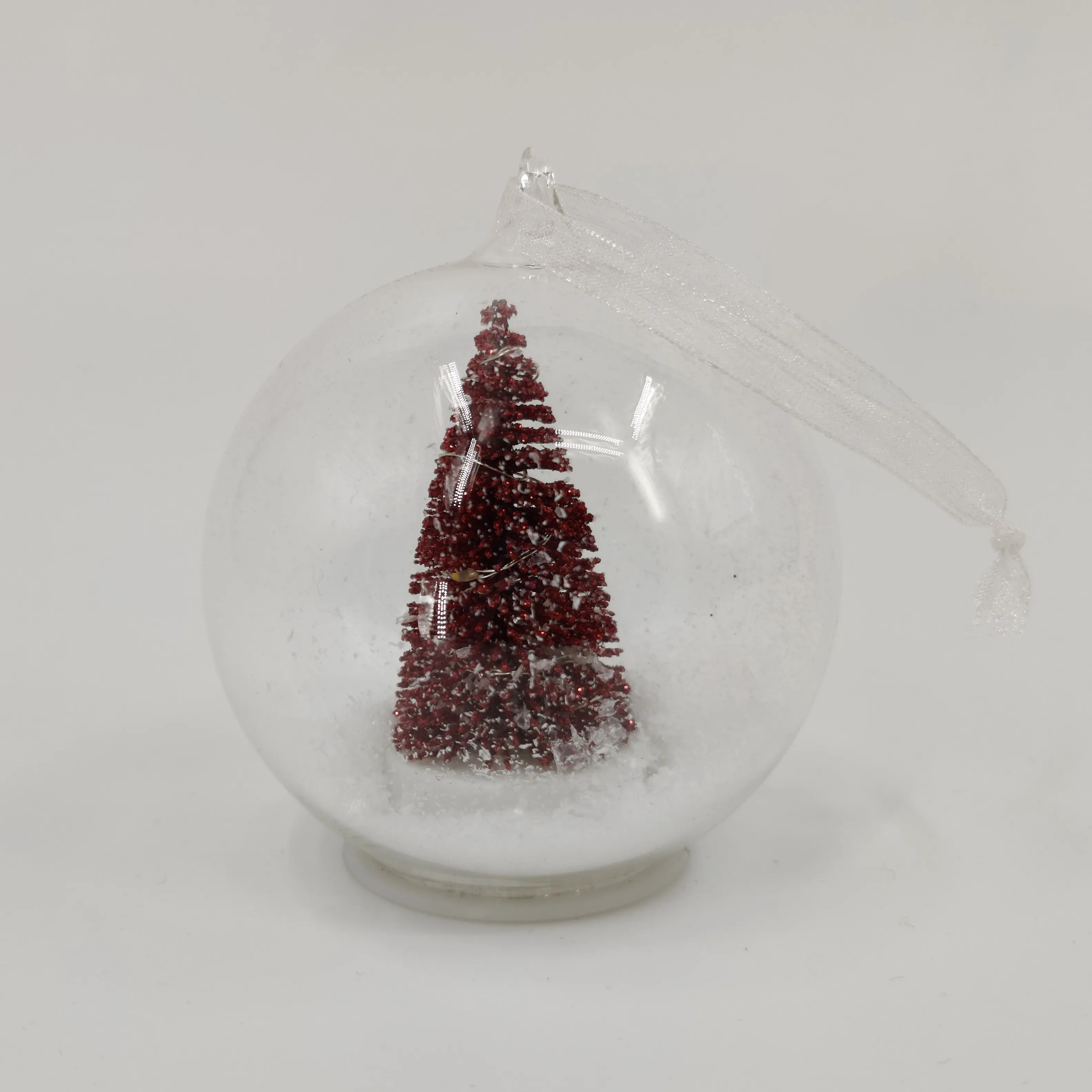 Wholesale Xmas Tree Decoration Glass Balls Christmas Hanging Clear Ball Transparent Baubles Balls With Led Light