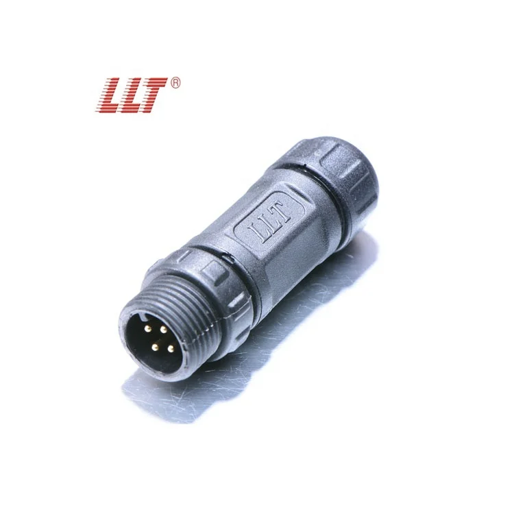 LLT M12 Mini Connector 4 Pin Male to Female Watertight Connector