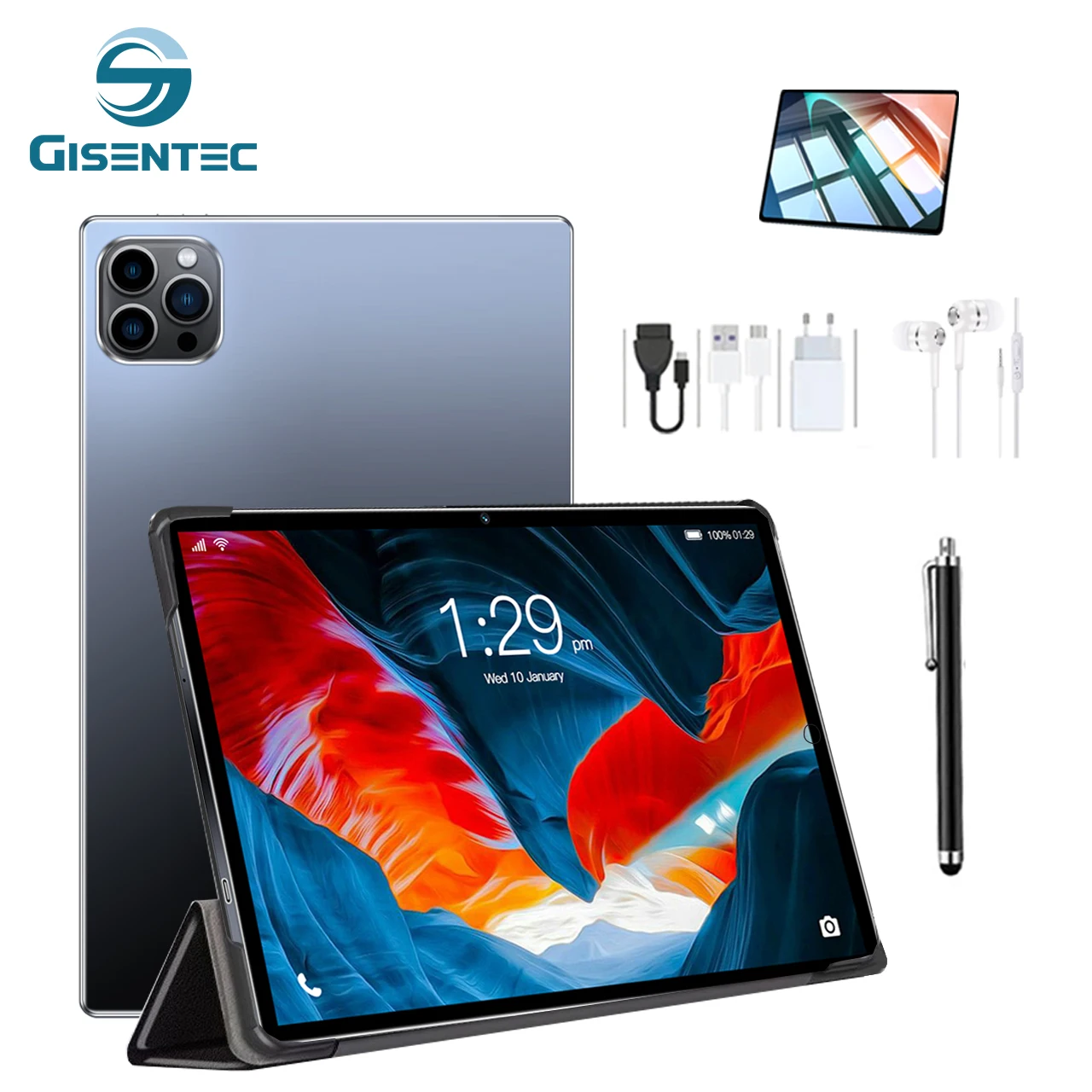 タブレット PC 10.1インチ Android13 wifi5G 電話 GPS 8+256GB IPS液晶 FullHD 在宅勤務 ネット授業 コスパ最高 人気 2023新作 父の日 プレゼント サクサク Android13 6GB RAM 256GB ROM Tablet 10.1 inch Unbreakable Screen Dual SIM  Card 2 in 1 Tablet Pc with Keyboard Mouse GPS Tablets - AliExpress