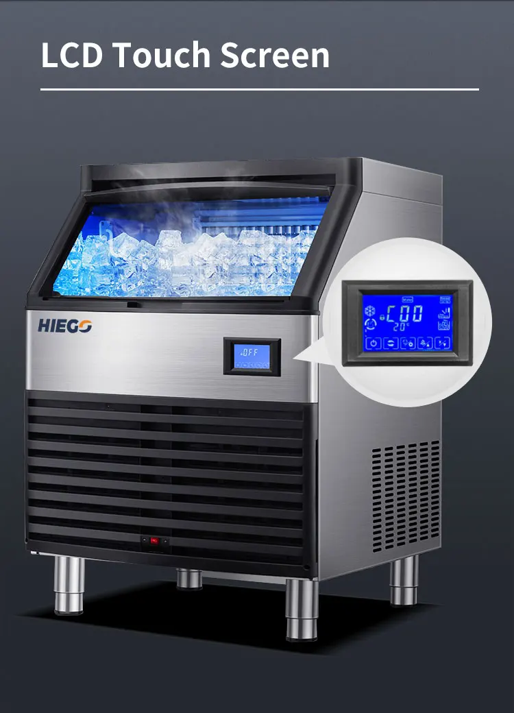 Stainless Steel Ice Maker - 100 Kg Ice per Day for Food Shop