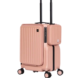 Large Capacity Travel Suitcase 20 Inch Luggage PC Hard Aluminum Frame with   Laptop Spinner Wheels