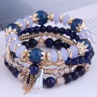 Ready To Shipping Hot Selling Handmade Bohemian Crystal Beads Charm Bracelet For Lady Stocks Wholesale New Bracelets and Bangles
