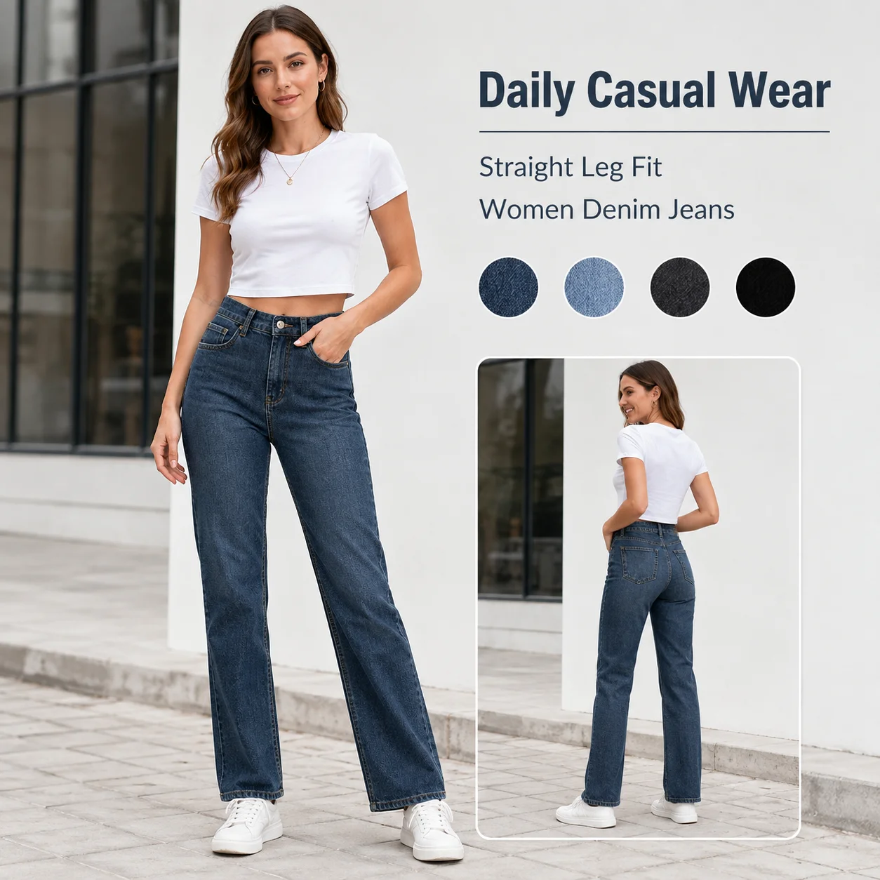 High Waist Jeans Women's Slim Spring, Autumn and Winter New Elastic and Thin Outer Wear All-Match Tight Nine-Point Pencil Pants