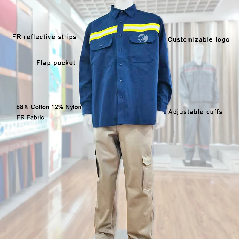Oem Odm Frc Work Shirts Wholesale Cotton Nylon Flame Resistant