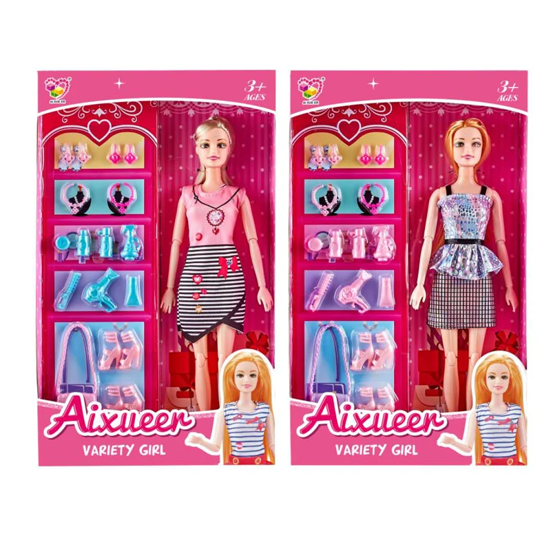 Hot Selling Fashion Doll  Girls Play Doll  with Clothes Wig Shoes