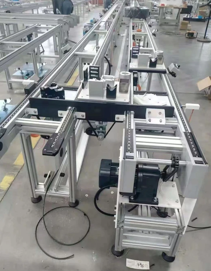 Factory Direct Customized High-Speed Automatic Production Line Dual Speed Chain Conveyor with Adjustable Tray Conveyor