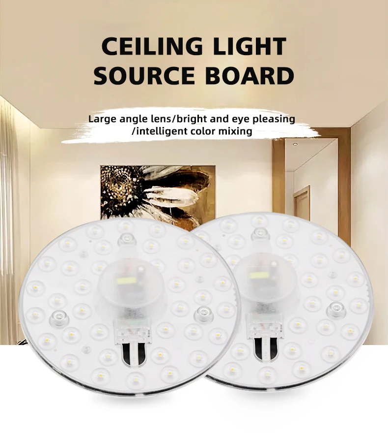 Wholesale 110V 220V Hot Sale Ceiling Light Source Tricolor Warm Round ...
