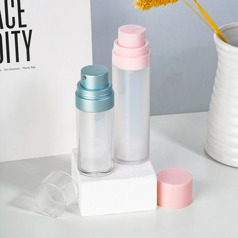 PET Face Cream Vacuum Pump Bottle Airless Hair Care Bottles Care Korean Skin Care Private Label Cosmetics Airless Pump Bottle