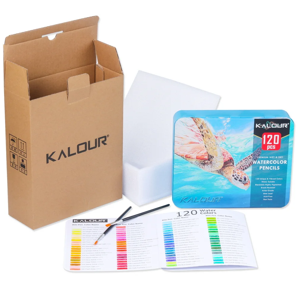 KALOUR 120pcs Watercolor Pencils Set,Professional Colored Pencil