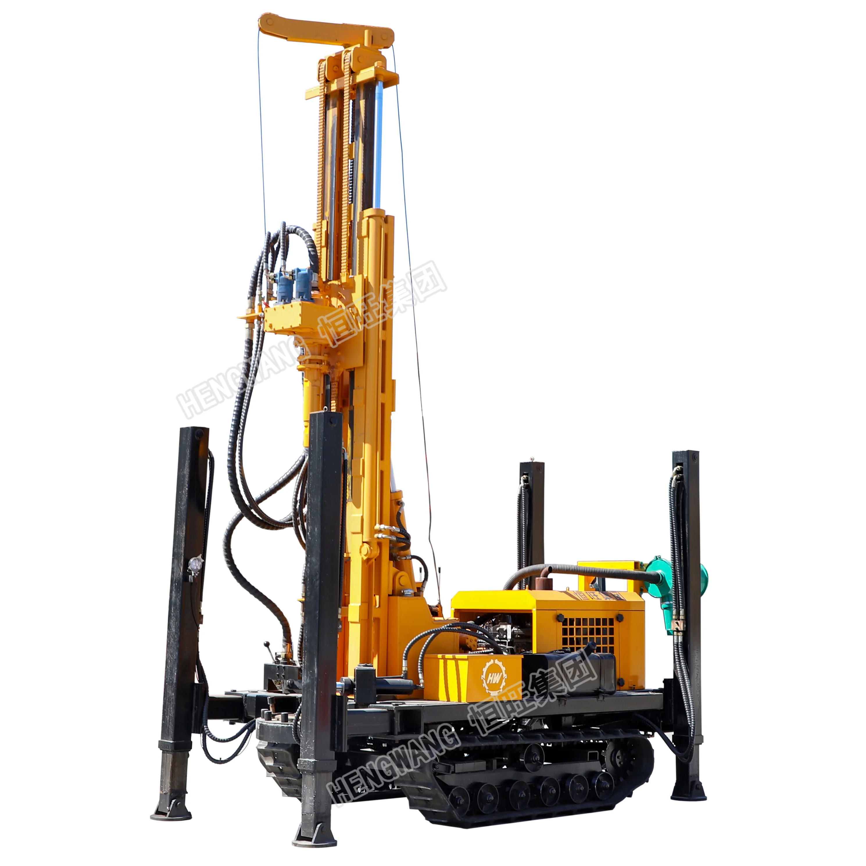Factory Price HQZ-180L Air Compressed Water Well Drilling Rig Pneumatic  Drill Rig