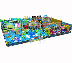 Indoor Wooden Kids Amusement Playground Equipment with Soft Surface for Kindergarten & Shopping Mall Use