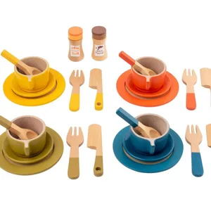 Best-selling Hot Sell Children's Cake Dessert Tea Set Early Educational Wood Preschool Toys Set for Kids Toddler Boys & Girls