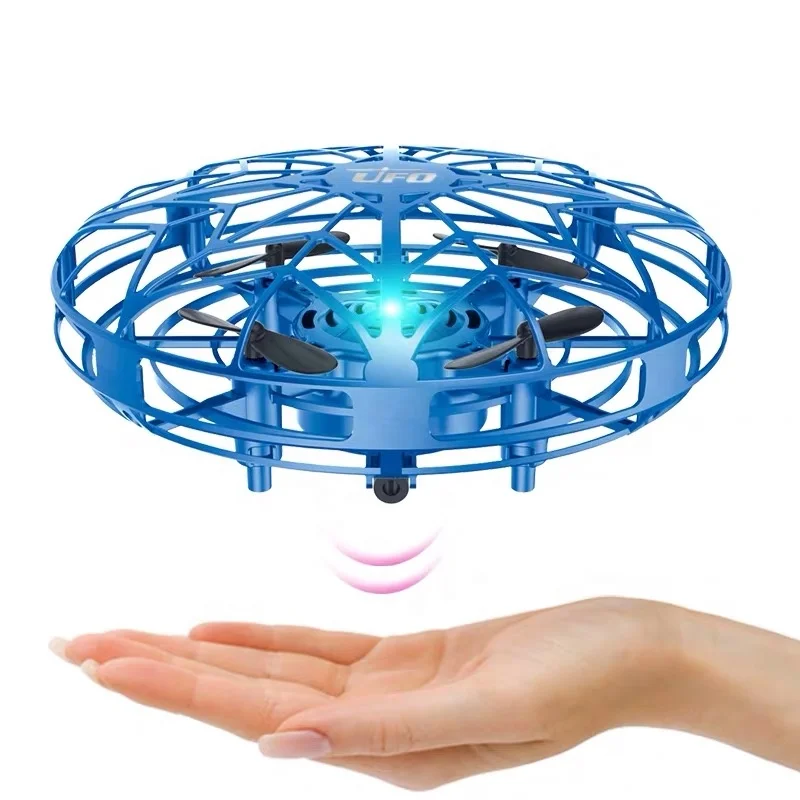 2020 New Hand Gesture Control Flying Toy 4ch Mini Infrared Induction Levitation Quadcopter UFO Drone With Led Lights