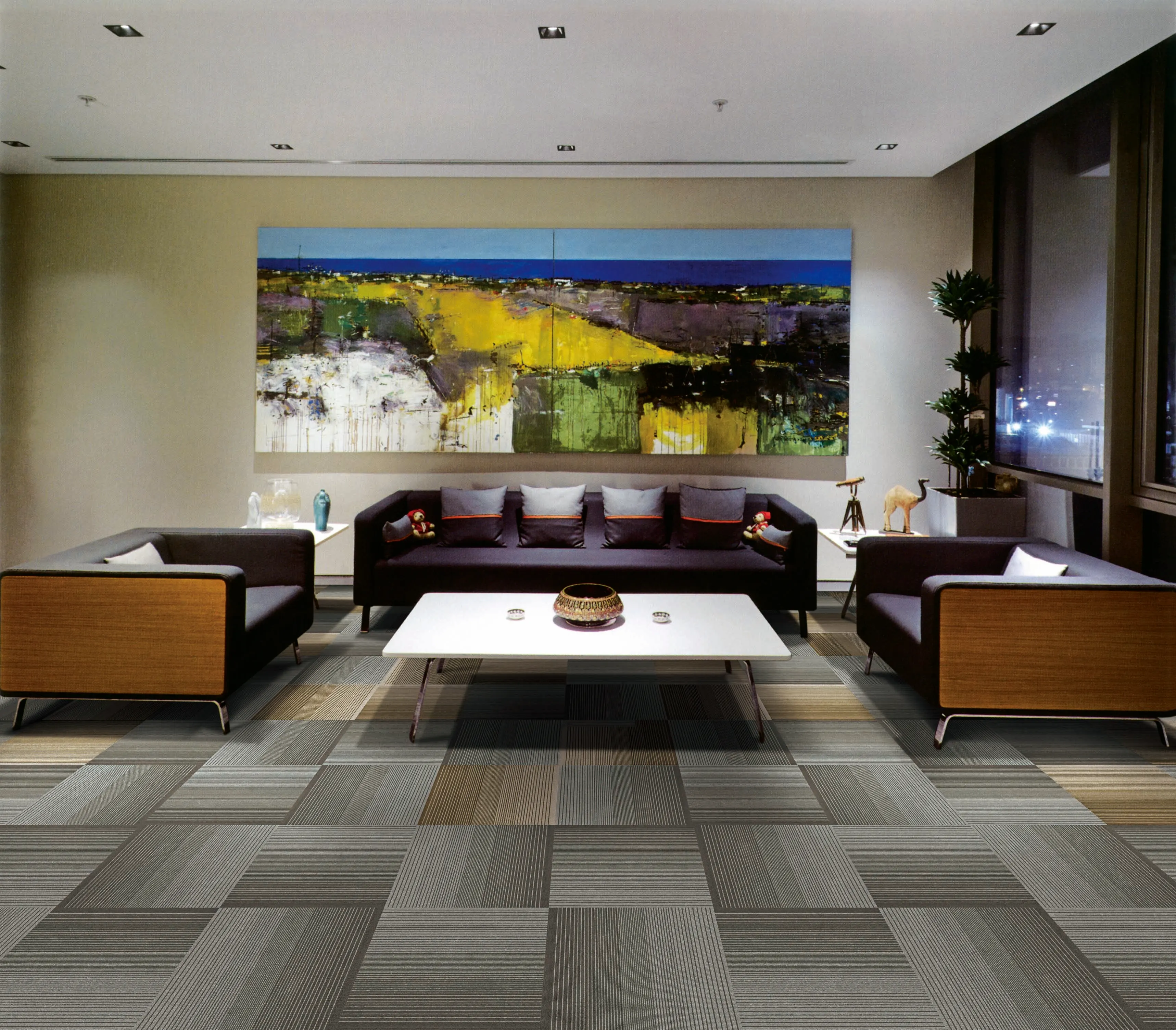 Interlocking Carpet Tiles 50*50 Modular Office Thick Carpet Tiles