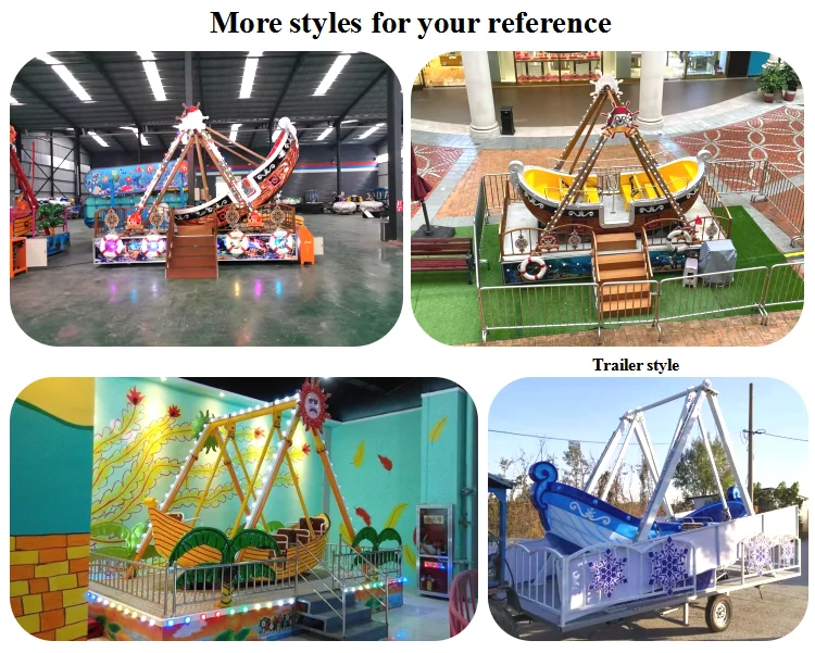 Gaming Equipment Kiddie Rides Kids Amusement Rides 8 Seats Mini Pirate Ship