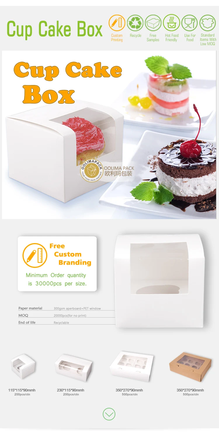 2-Piece 4/6/12 Grid Kraft Paper Cupcake & Egg Tart Box Disposable Baking Packaging with Stamping & Embossing for Food Use details