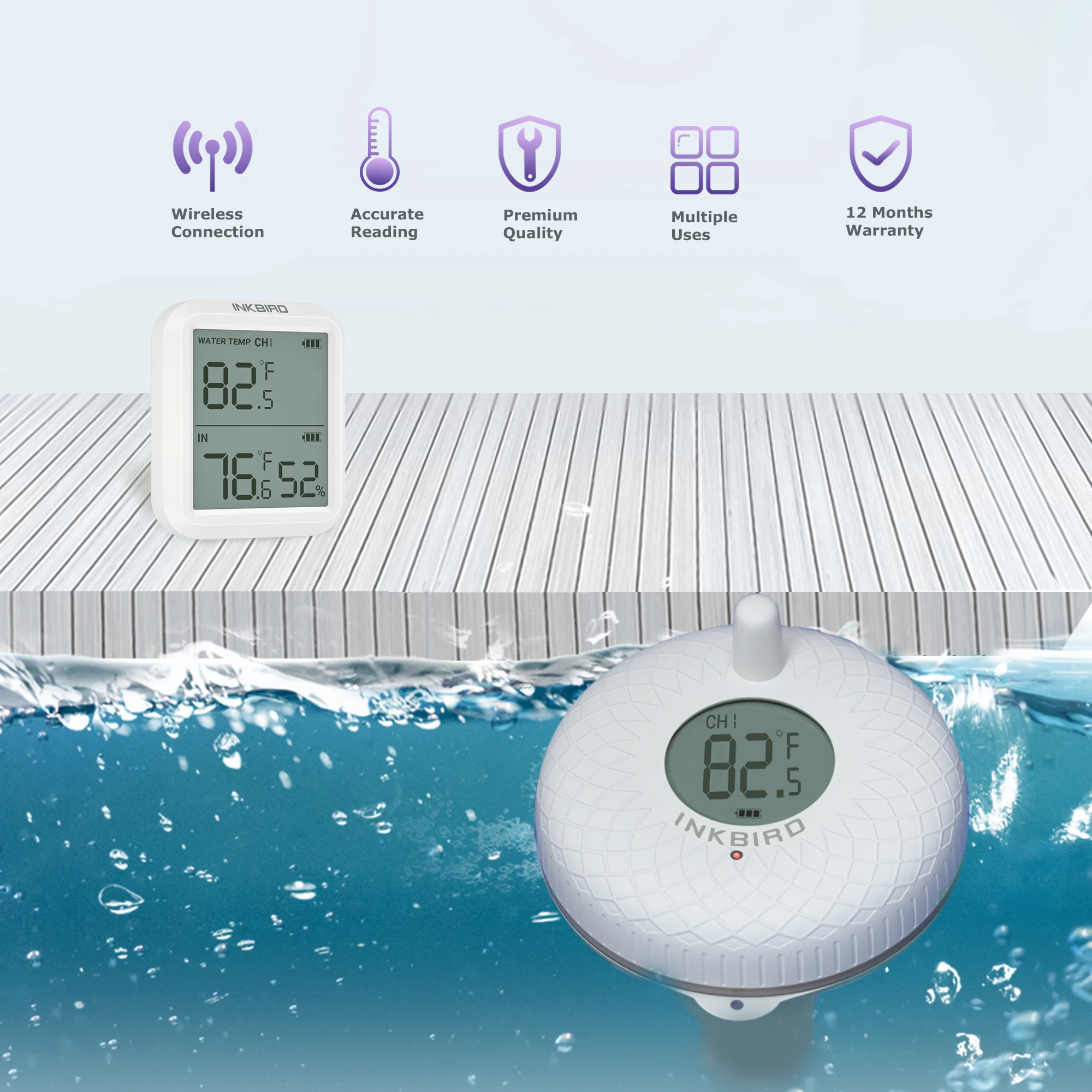 Data Logger Recorder Wireless Pool Thermometer