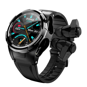 Free shipping wholesale 2021 smart watches 2 in 1 fitness tracker Smartwatch earphone BT wireless TWS S201 Mens Smart watch