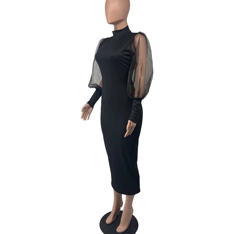 Black Church Dresses Elegant Official Work Female Fashion Formal Ladies  Office Wears Career Women Dresses