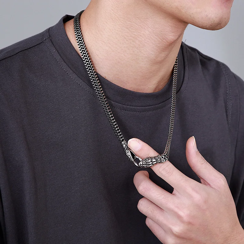 k58 ネックレス カレン ドミニアリング スネークヘッドロック ネックレス メンズ用