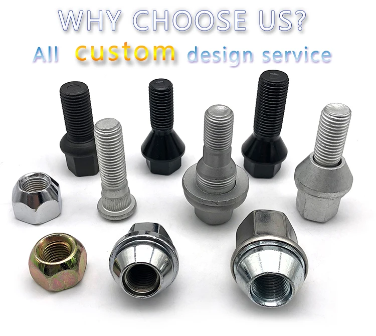 Black Color Wheel Open End Lug Nut on Wheel Spacers 30mm