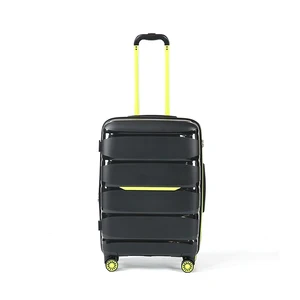 Large High Quality Unisex Luxury Travelling PP Luggage  Wholesale Shell Hard Suitcase 20 Inch with Spinner Caster PP Material